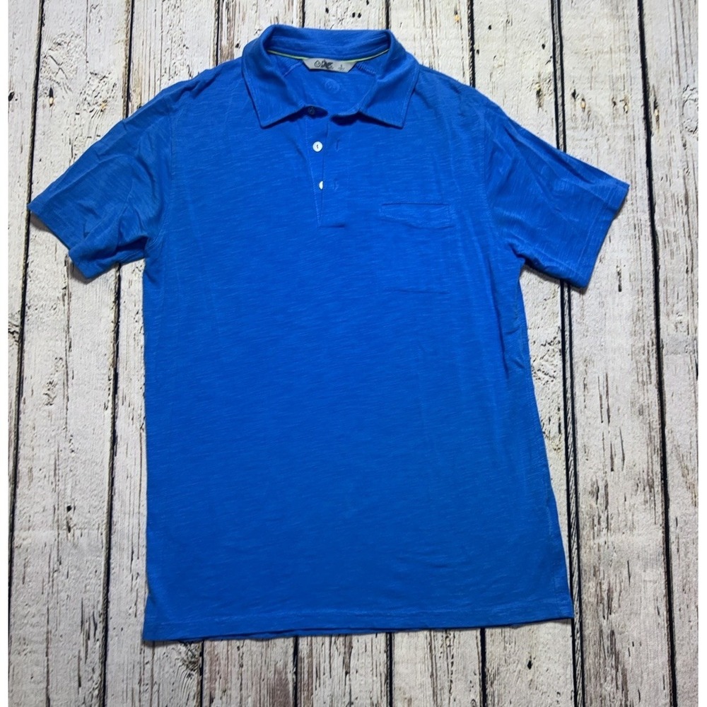 Tasc Performance Everywhere Polo Shirt Mens Small Blue Bamboo Short Sleeve